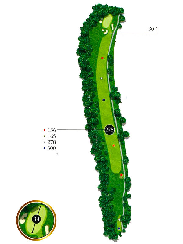 Map of Hole 11 at The Pines Country Club