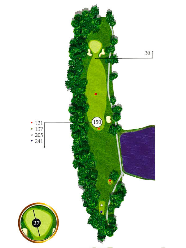 Map of Hole 6 at The Pines Country Club